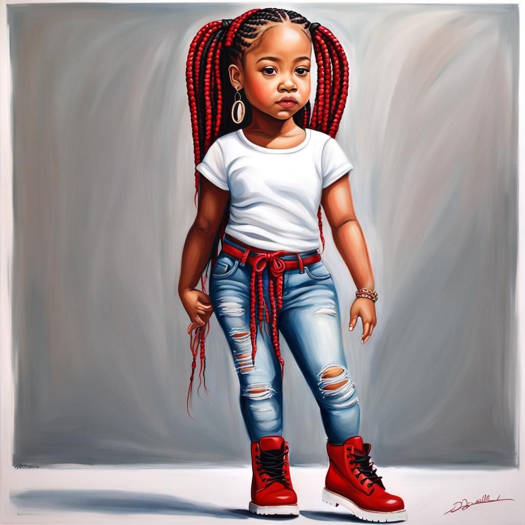 Glamorous Curvy Latina Ballerina in Chibi Style