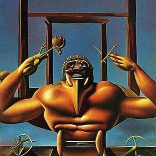 Surreal Turkey Hercules in Dali Style