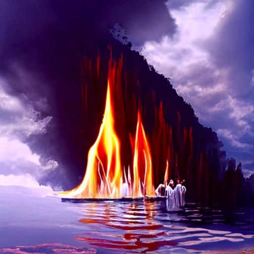 Infernal Lake of Fire Landscape