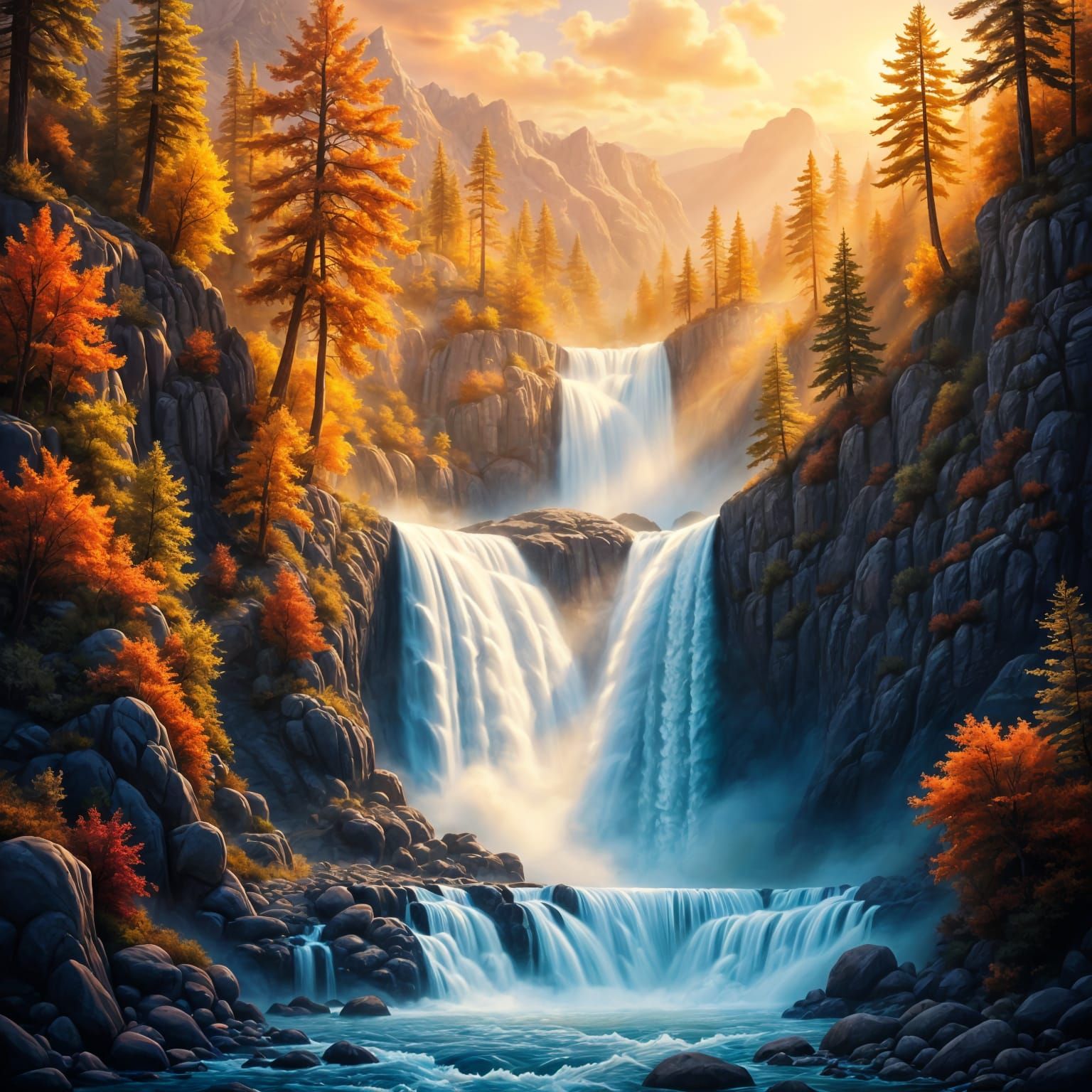 River Carves Through Rich Copper Canyon Landscape