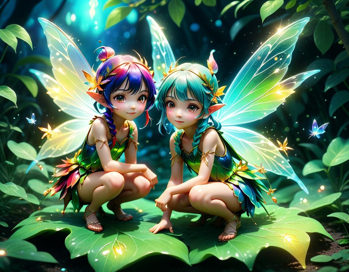 Enchanting Anime Fairies with Glistening Wings
