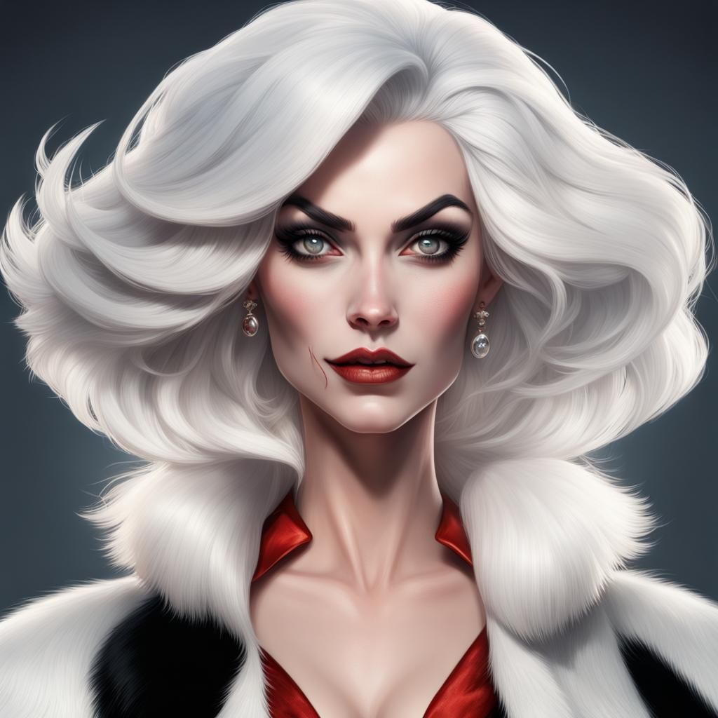 Cruella de Vil Portrait in Artgerm Style
