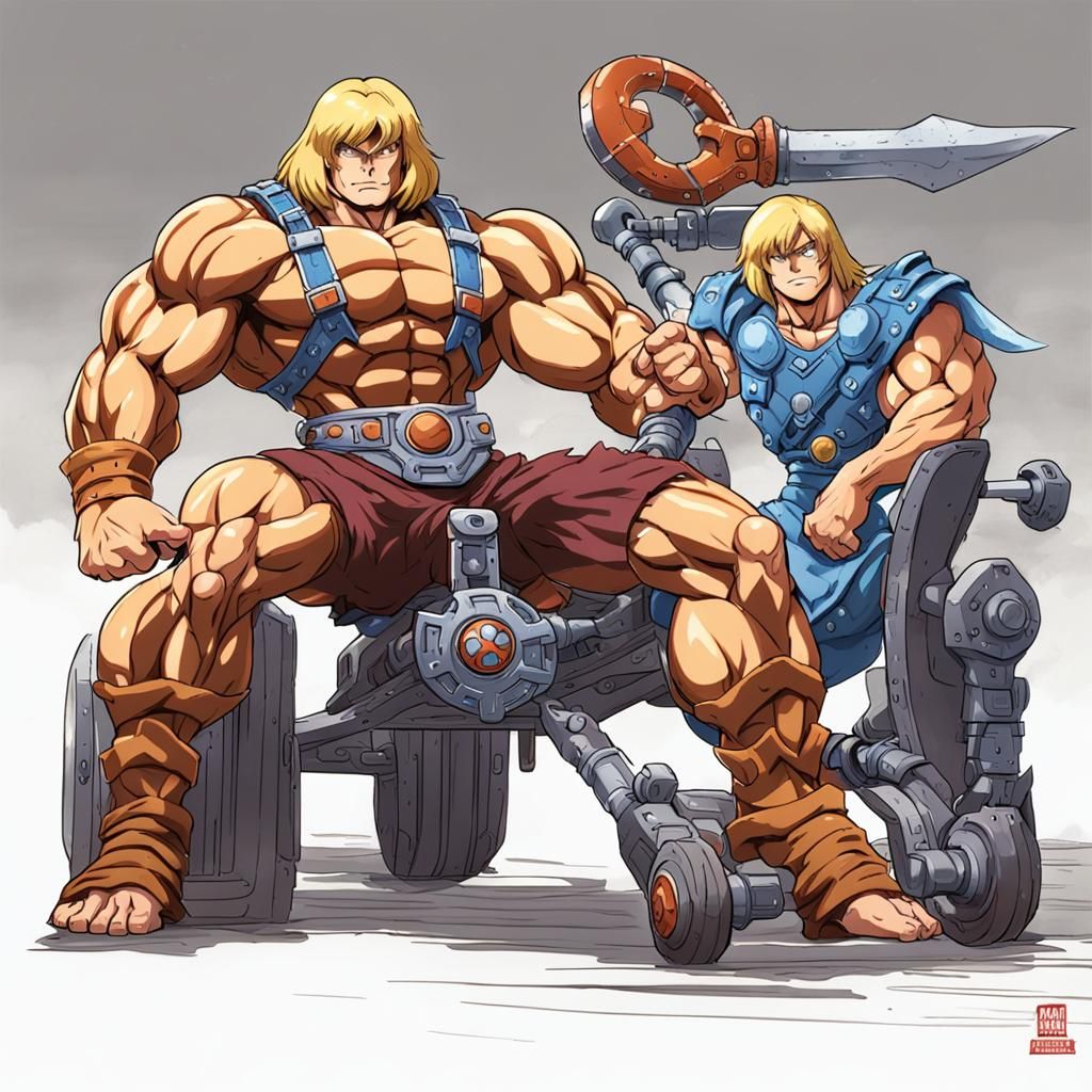 He-Man in Wheelchair, Anime Style