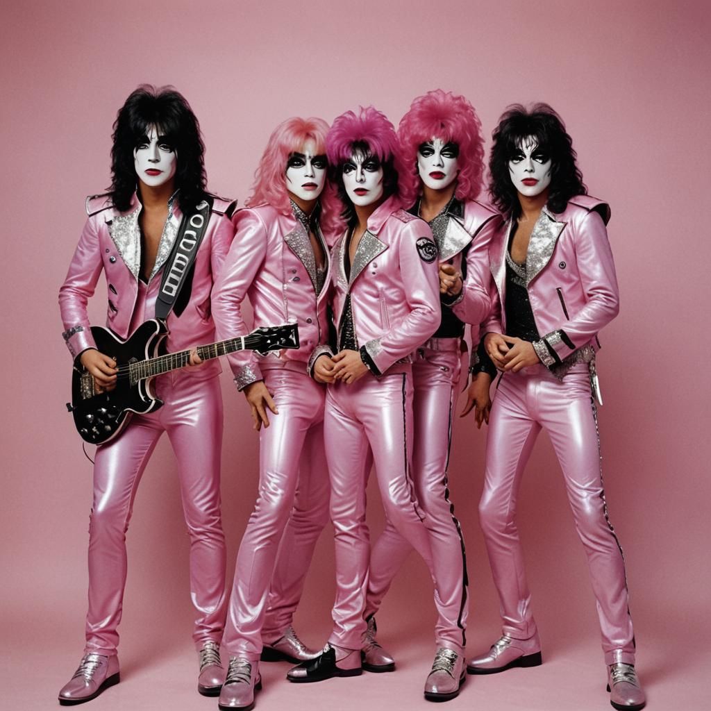 KISS in Pink: An AI Generated Image