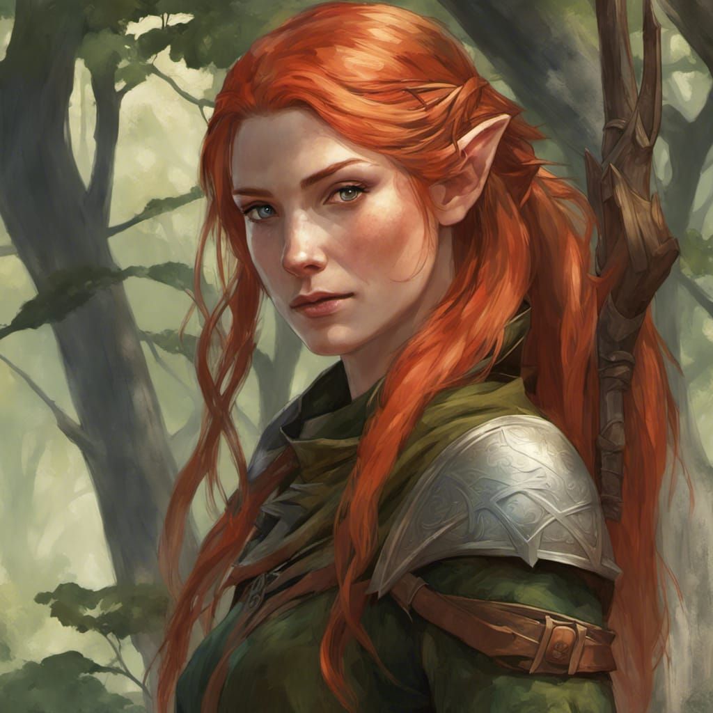 Female Wood Elf Ranger Portrait in Mirkwood