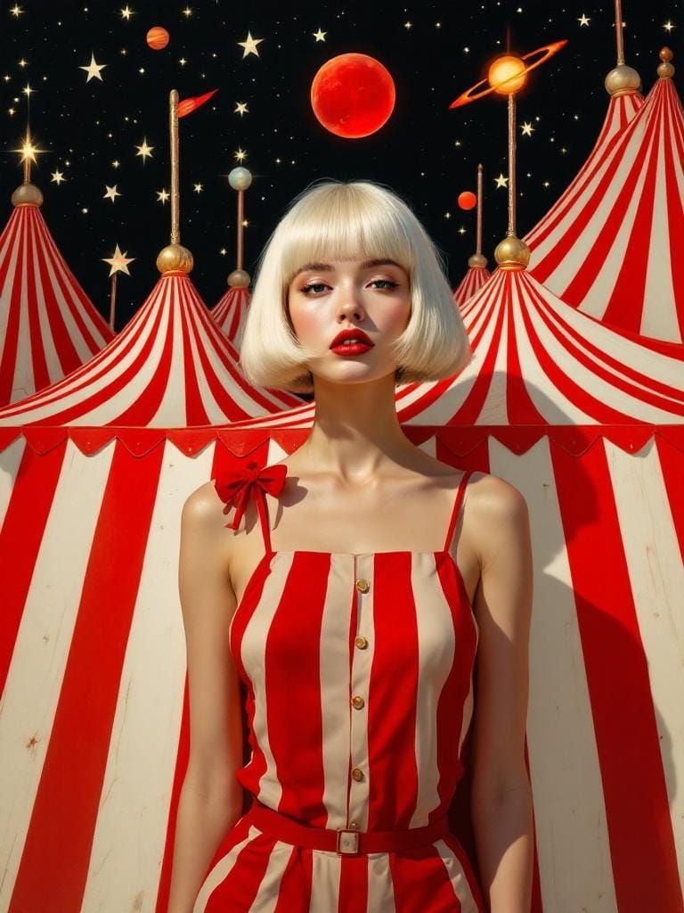 Woman in Stripes: Godward and Sorolla Fusion