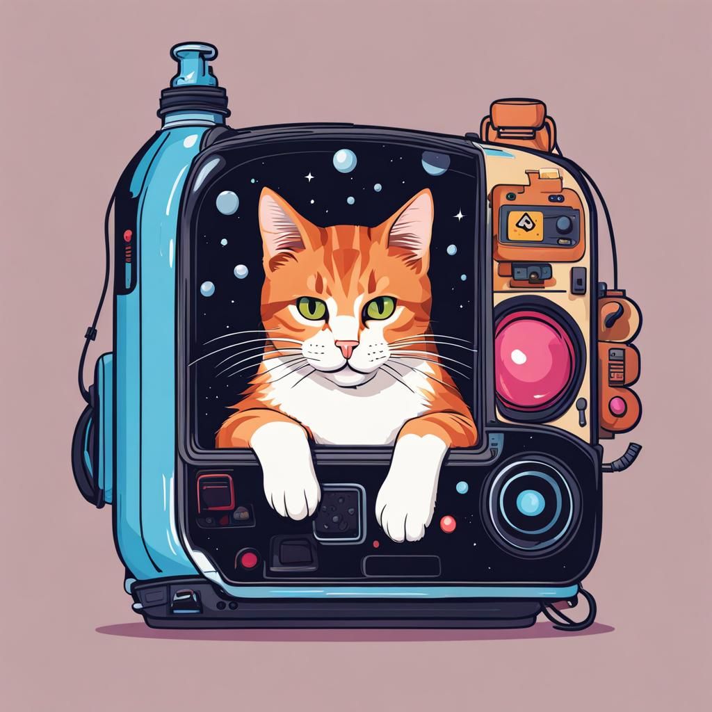 Cat House in Bottle Inside Game Console