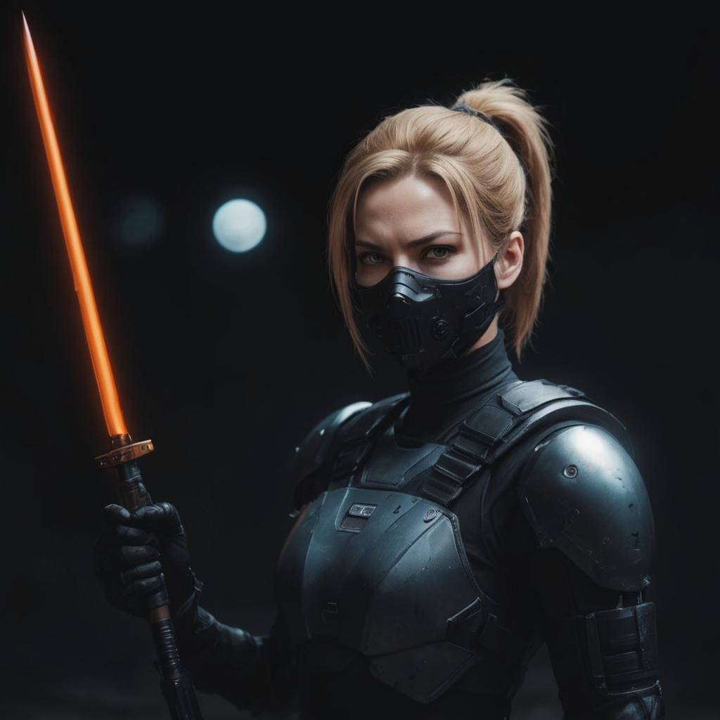 Futuristic Warrior on Dune Planet in Cinematic Style