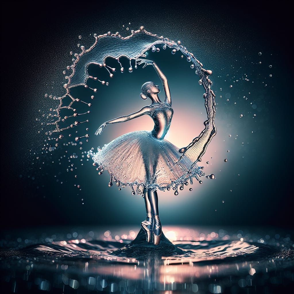 Ethereal Water Ballerina in Fine Art Image