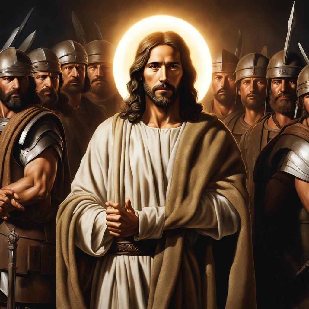 Jesus Christ's Capture in Rembrandt Style