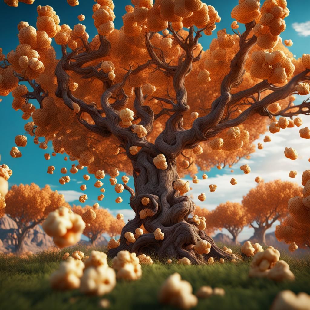 Popcorn Tree: A Fantastical Matte Painting