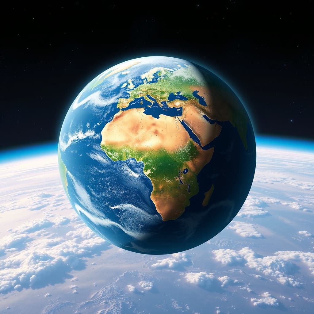 Stylized Earth: A Fusion of Future and Nature