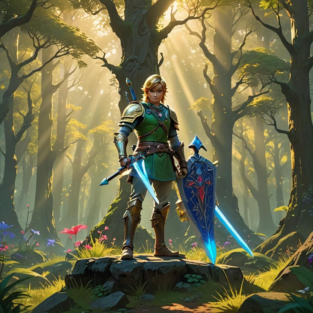 Heroic Link in Fantastical 3D Landscape