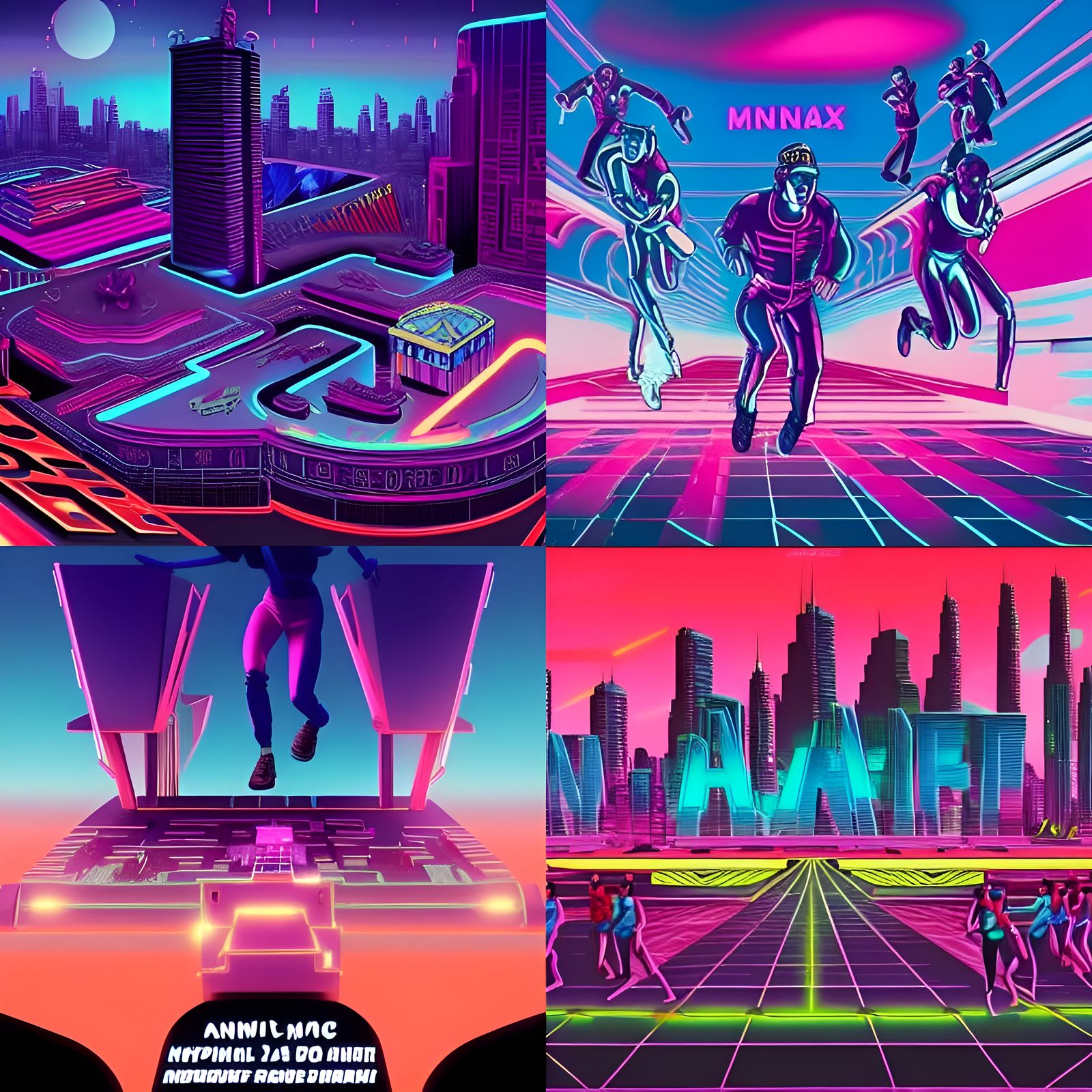 Synthwave Runner: Epic Digital Matte Painting
