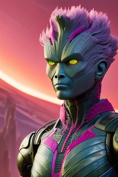 Detailed Portrait in Oil Painting Style