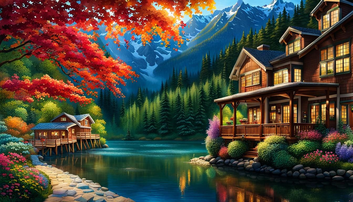 Idyllic Juneau Alaska Painting in Luminist Style