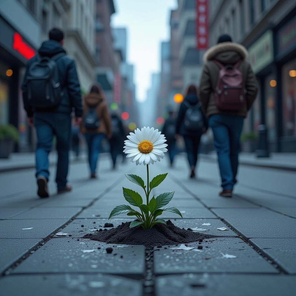 Daisy's Resilience: A Dark Fantasy Concept Art