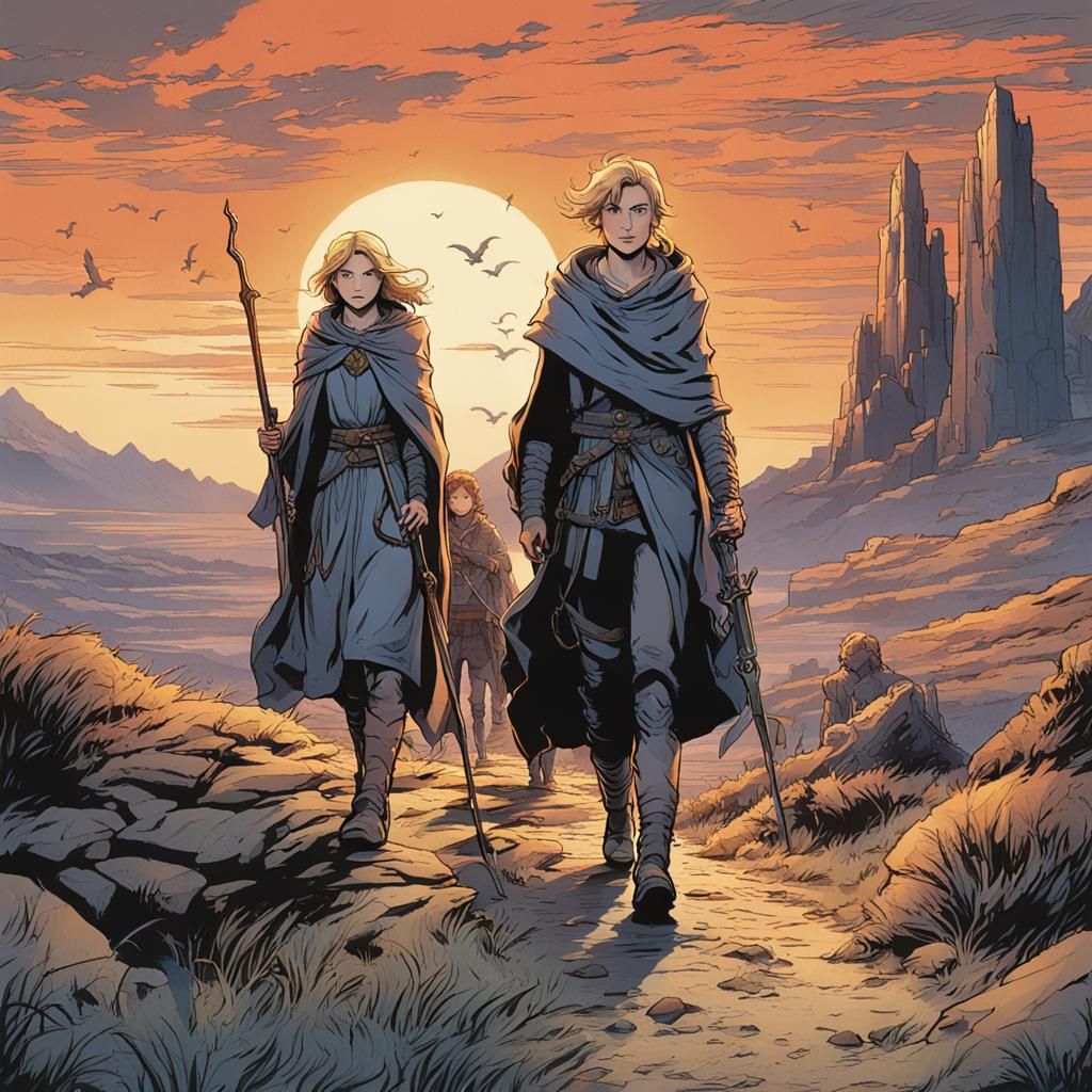 Travelers at Dusk: A Fantasy Adventure