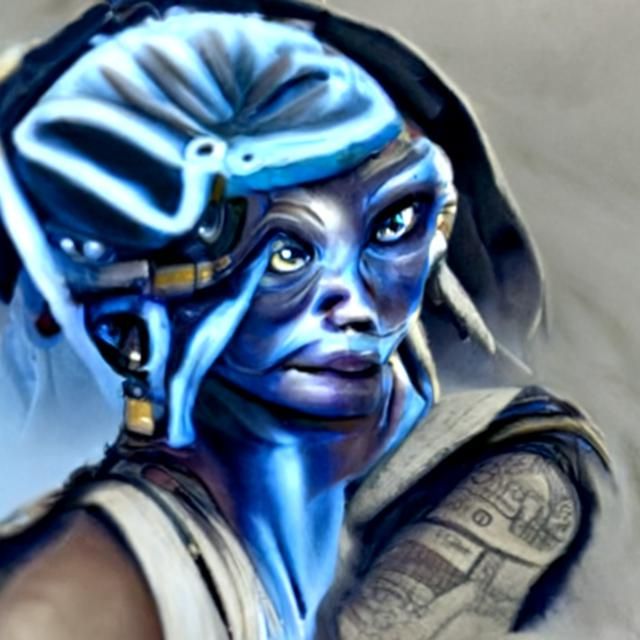 Aayla Secura Detailed Portrait in 8k Resolution