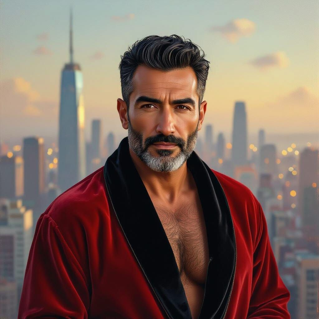 Impressionist Portrait of a Handsome Elderly Man