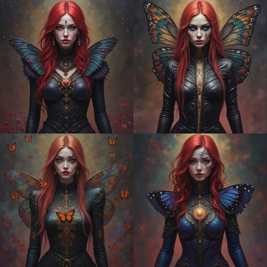 Demonic Queen with Butterfly Wings on Jupiter