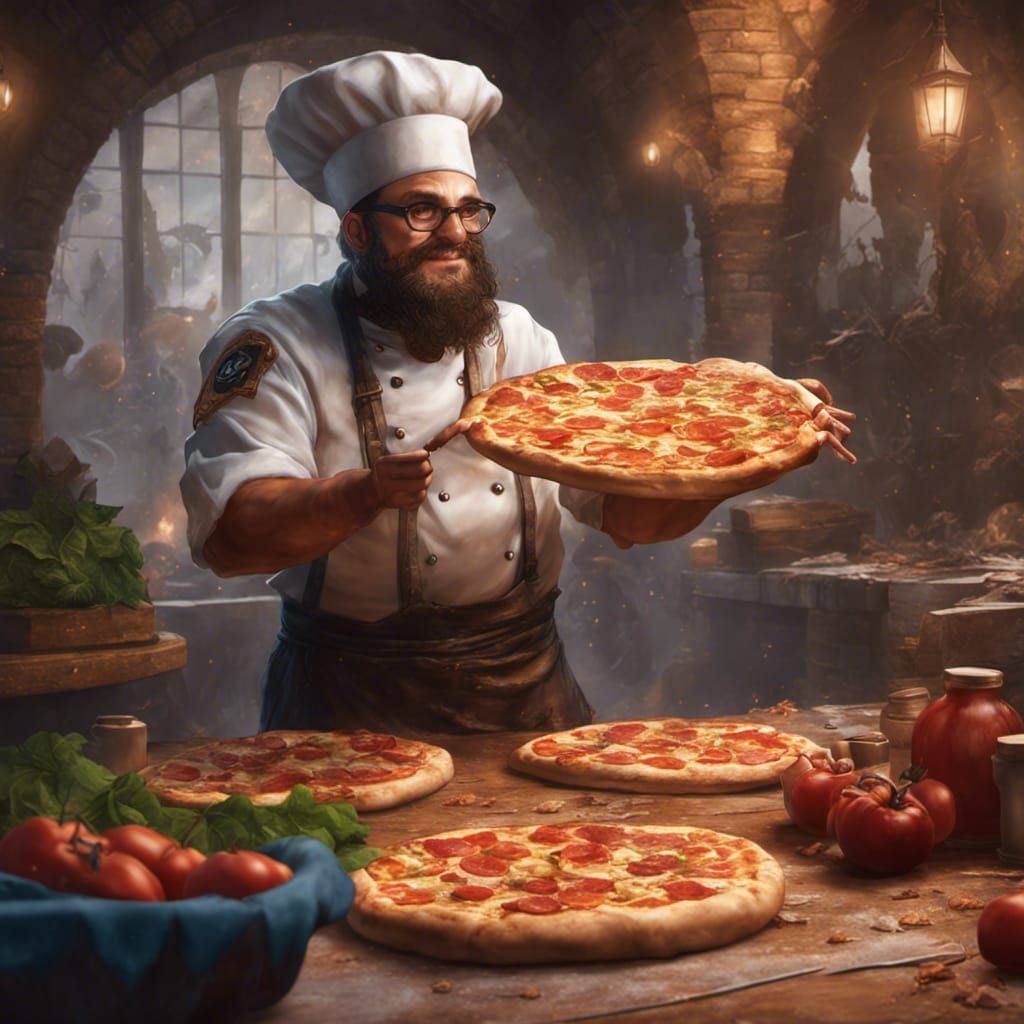 Pizza Chef as Magic the Gathering Card
