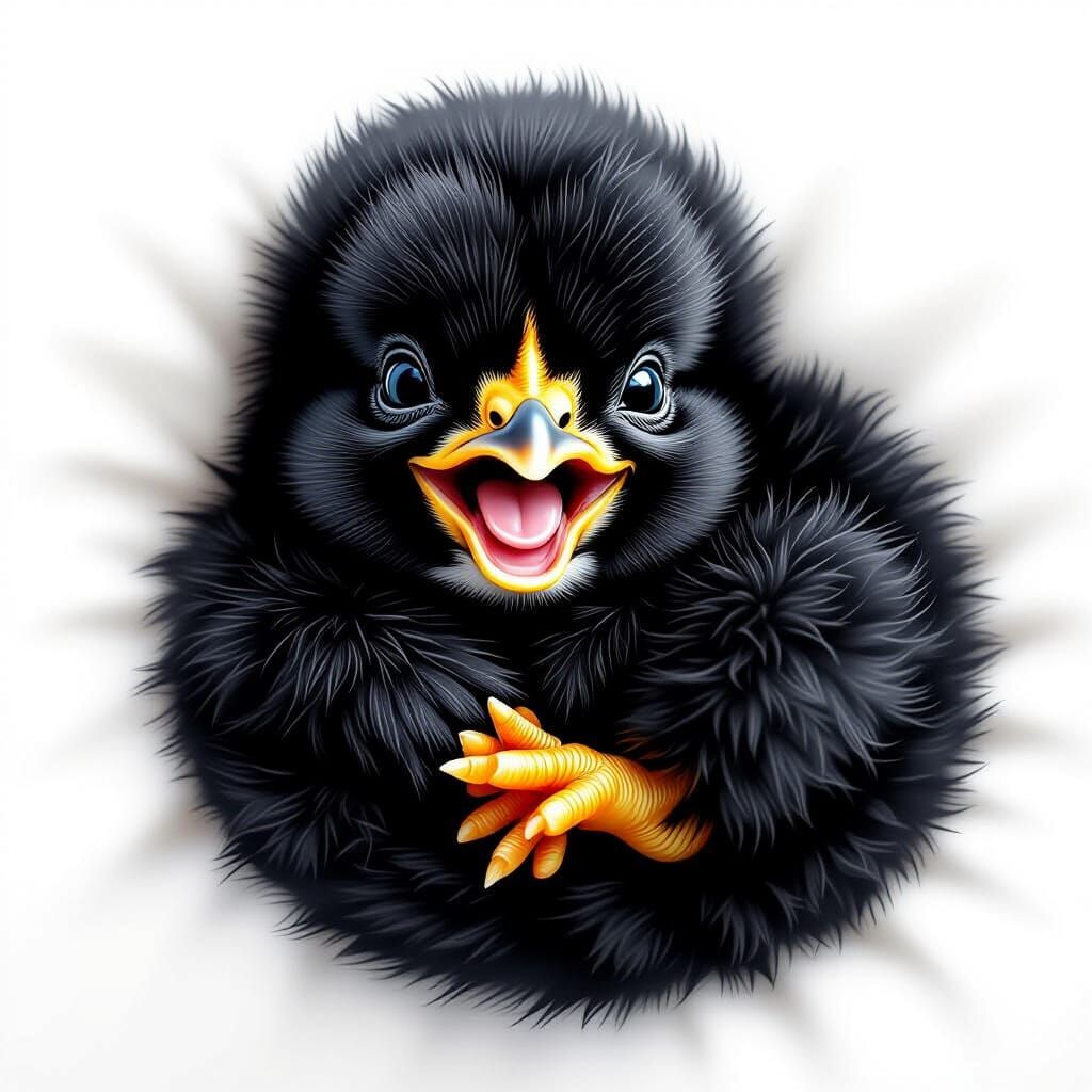 A black Hen baby