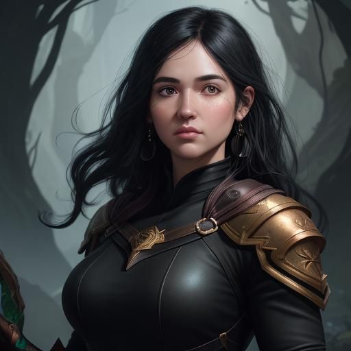 Intricate Portrait of a Muscular Woman in Fantasy Art