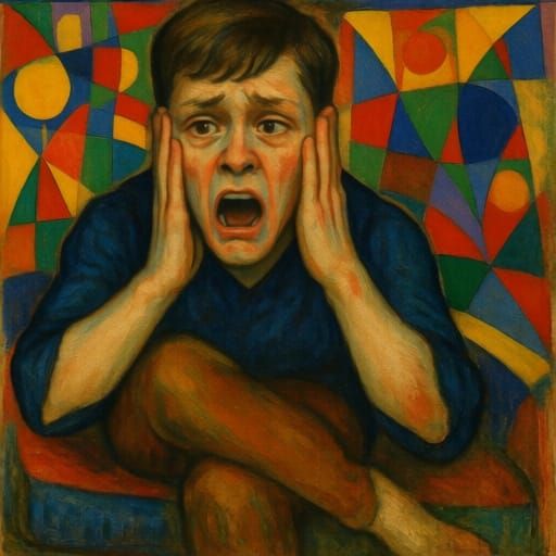 Vanya Off Couch, Bold Abstract Art