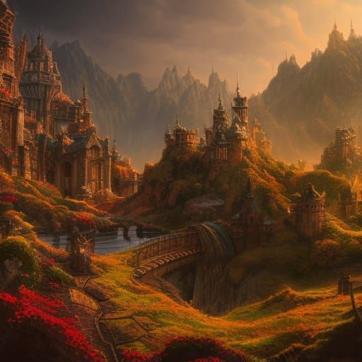 Fantastical Kingdom Concept Art in Deep Color