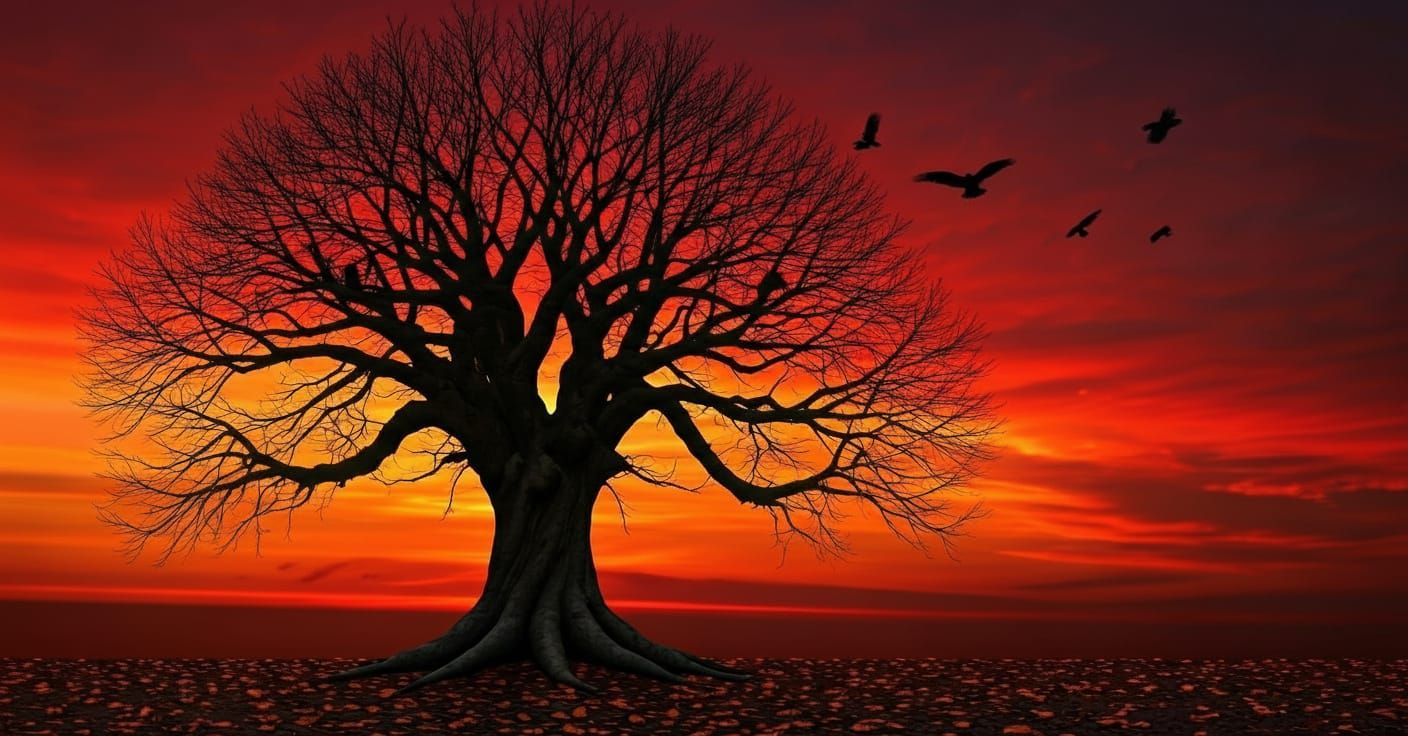 Magnificent Sky with Orange and Red Tones