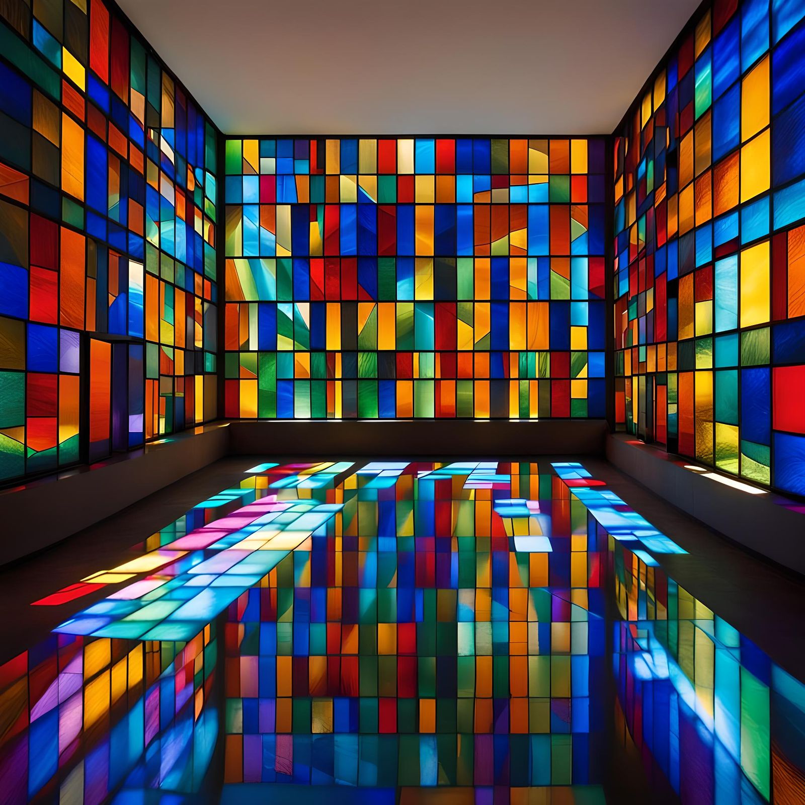 Stained Glass Sunbeams: A Light and Space Installation