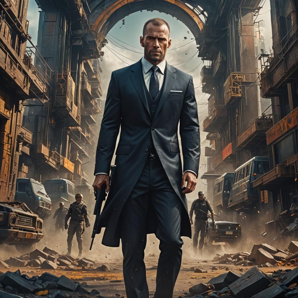 The Transporter Portrait in Detailed Matte Painting