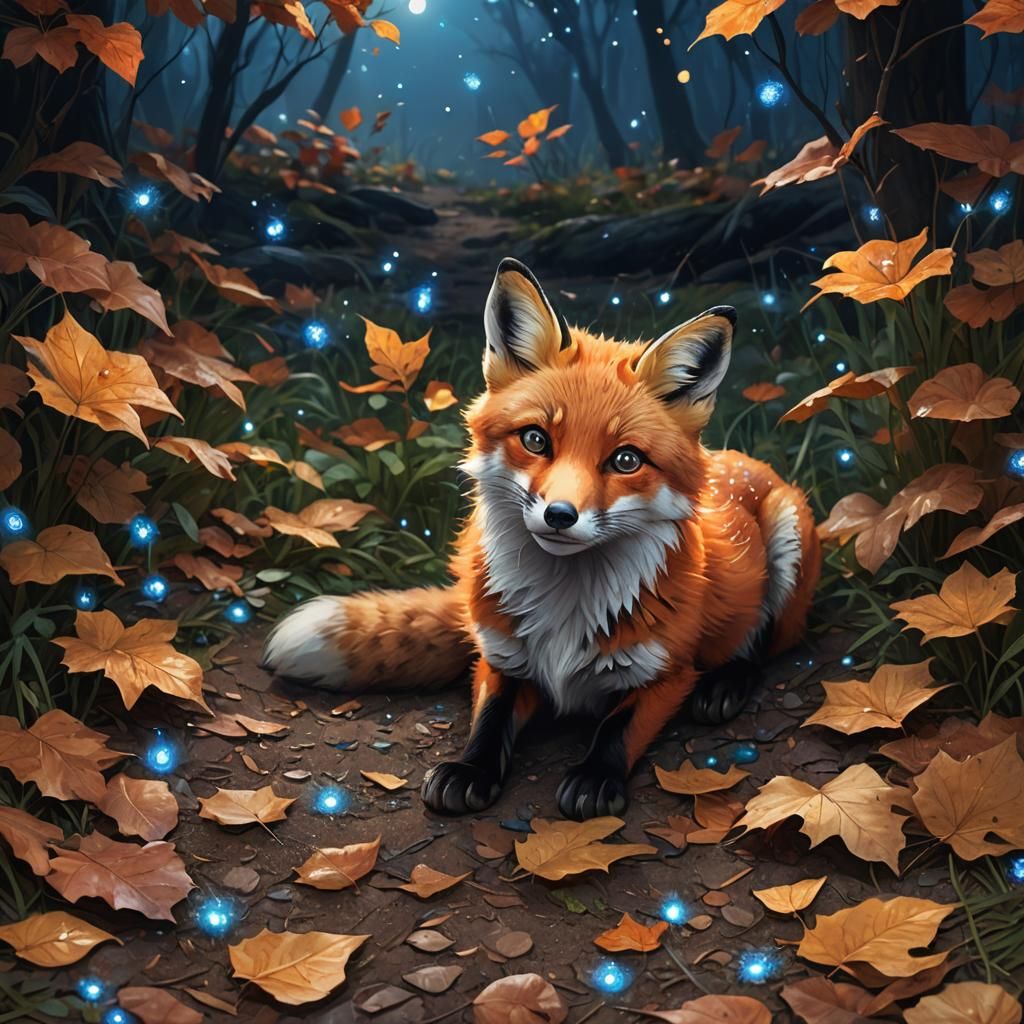 Hyperrealistic Red Fox Portrait in Digital Art