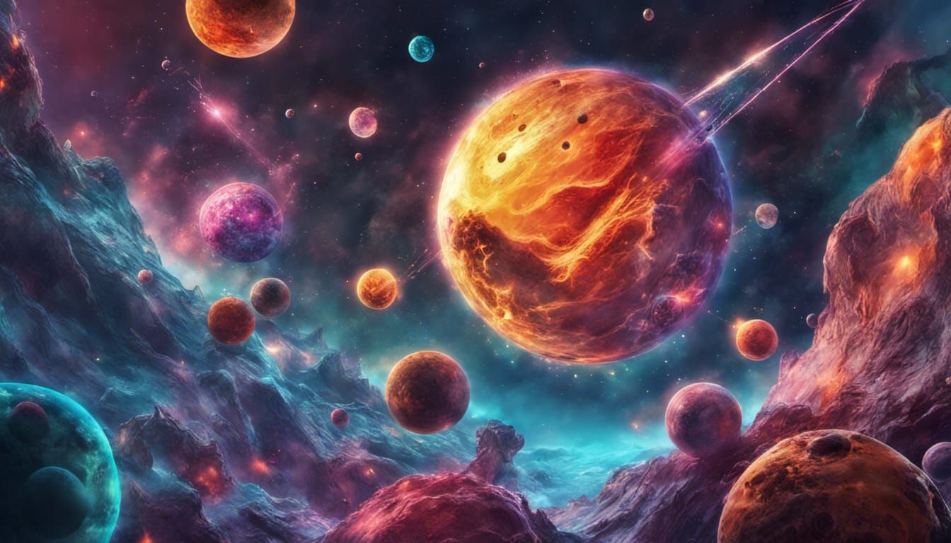 Hyperrealistic Space Monsters Dominate Colorful Planets