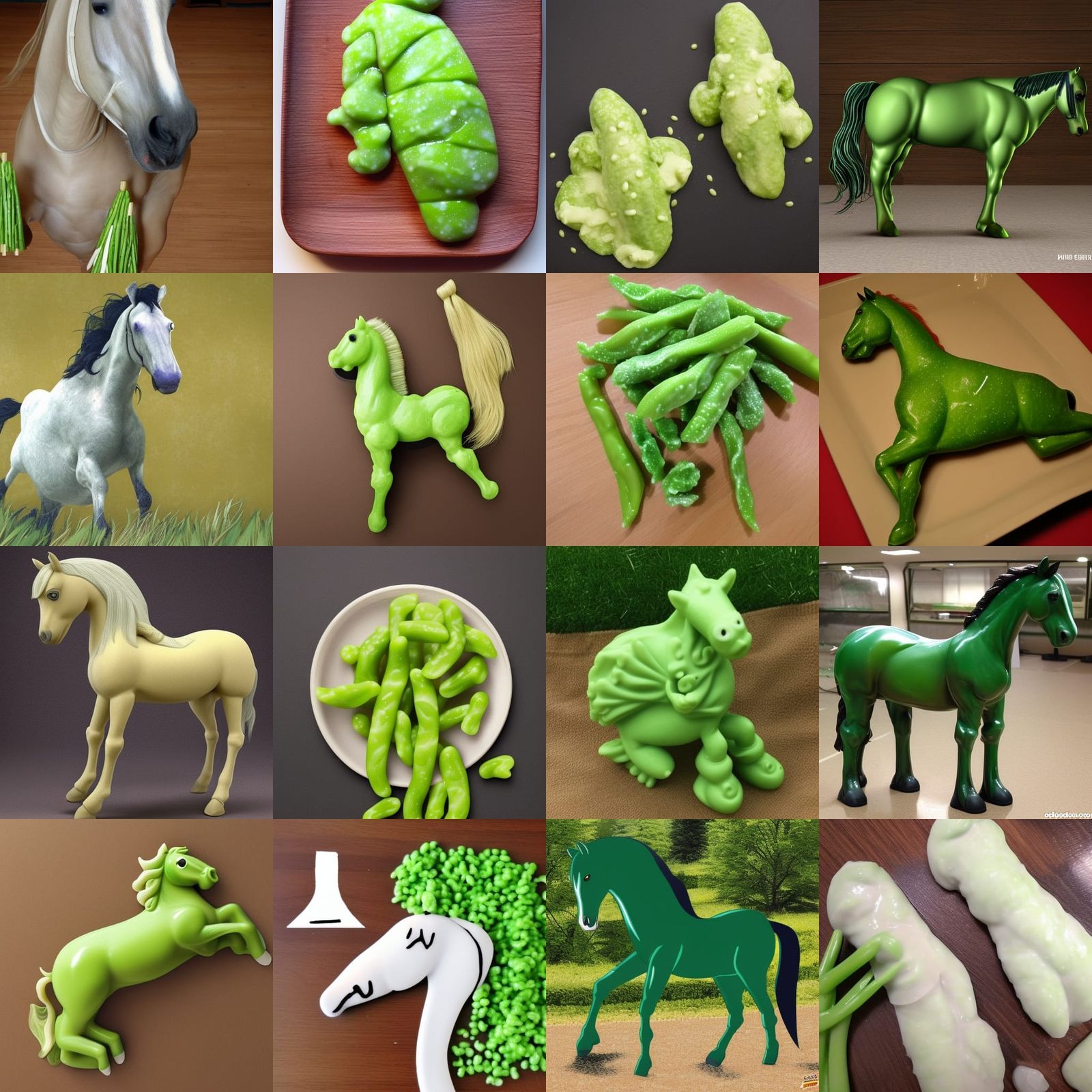 Green Wasabi Horse in Erection Mode