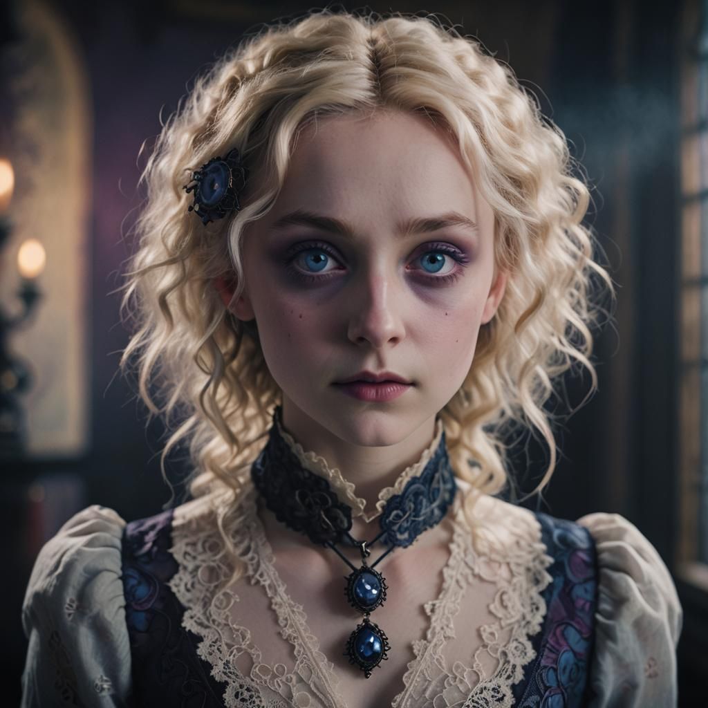 Handsome Woman in Tim Burton Cinematic Style