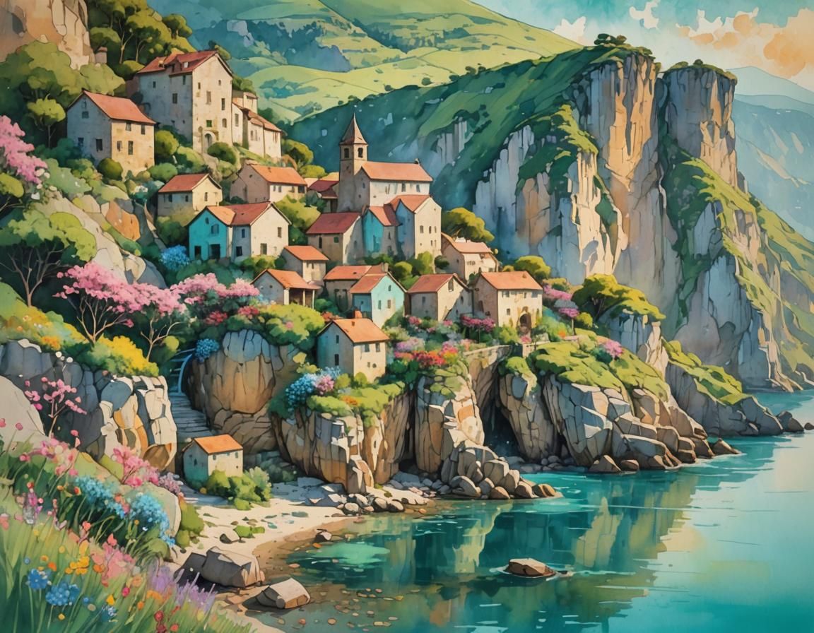 Majorca's Impressionist Coastline in Golden Light