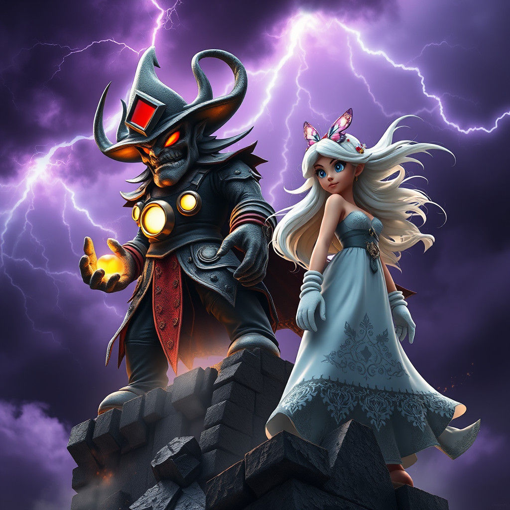 Dark Sorcerer Super Mario Confronts Hero in Cinematic Style