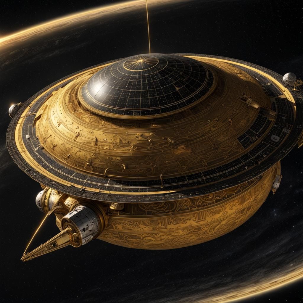 Gold and Black Starship Enters Solar System