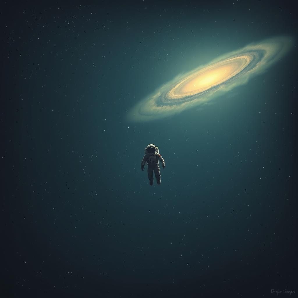 Astronaut in Starry Void: Surreal Space Dreamscape