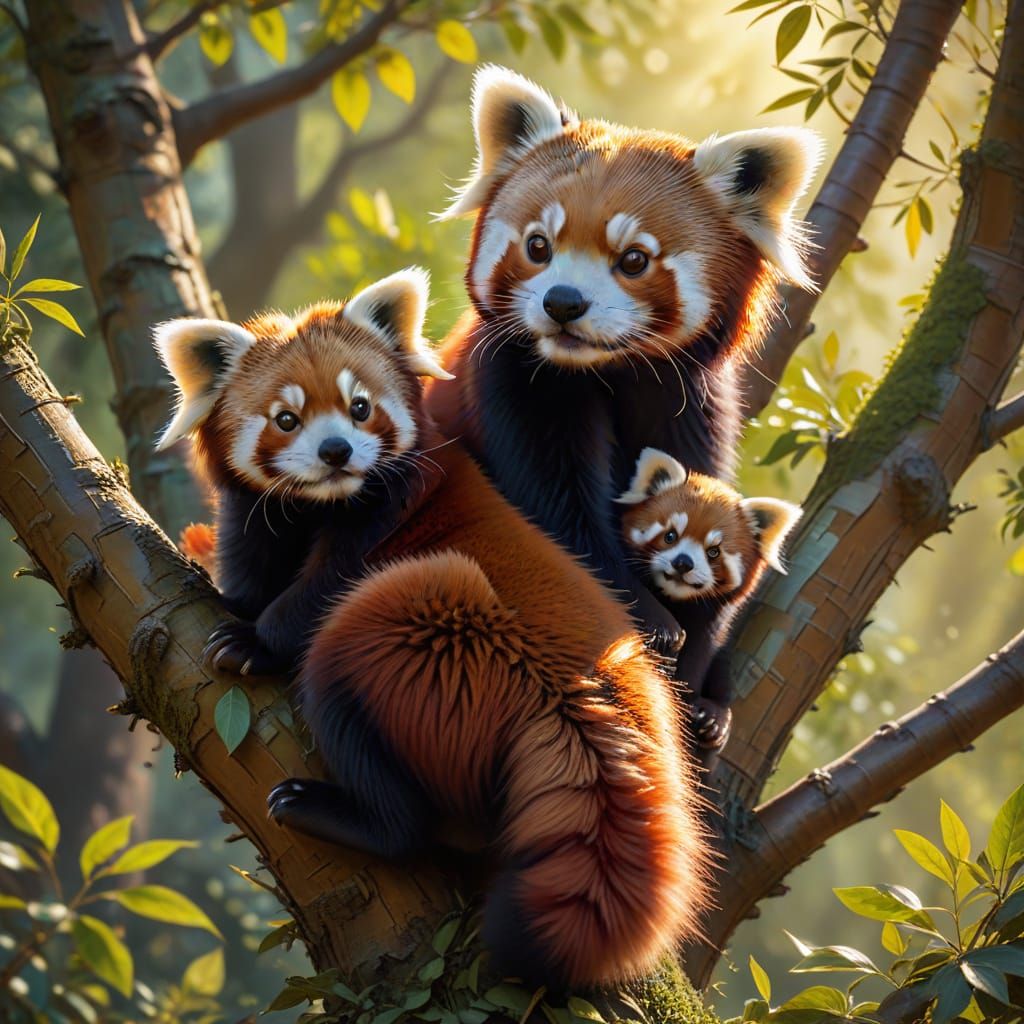 Motherly Love in Vibrant Oil Painting Style