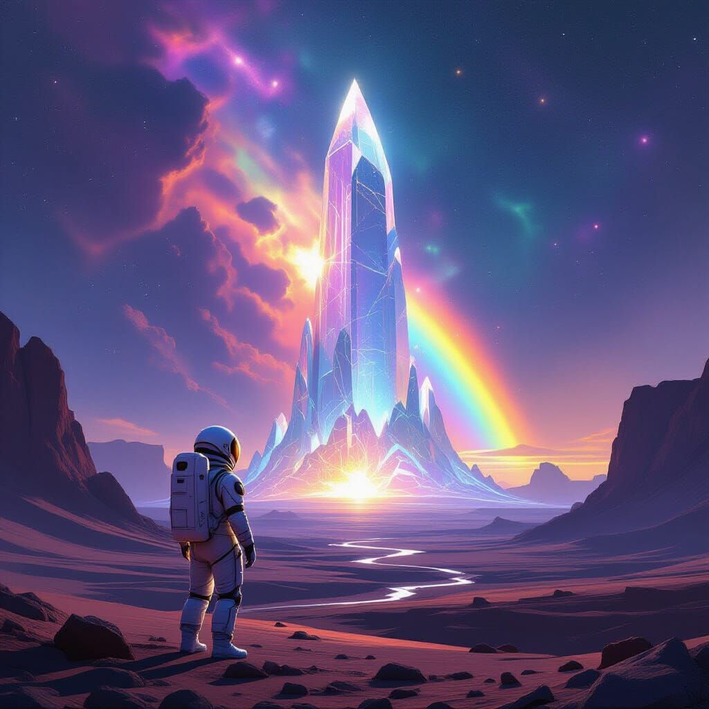 Astronaut Discovers Crystalline Alien Structure