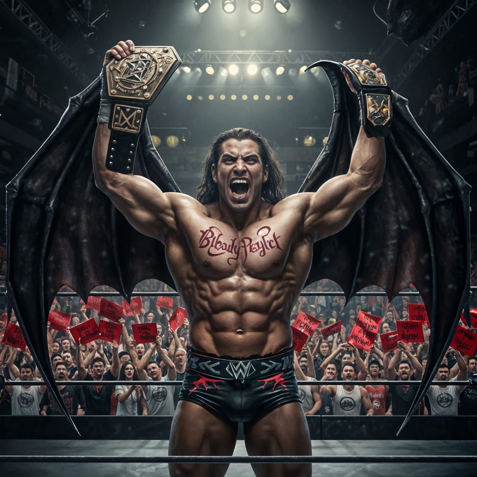 Vampire Wrestler in Epic Dark Atmosphere