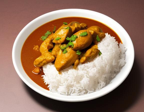 Chicken curry on rice
