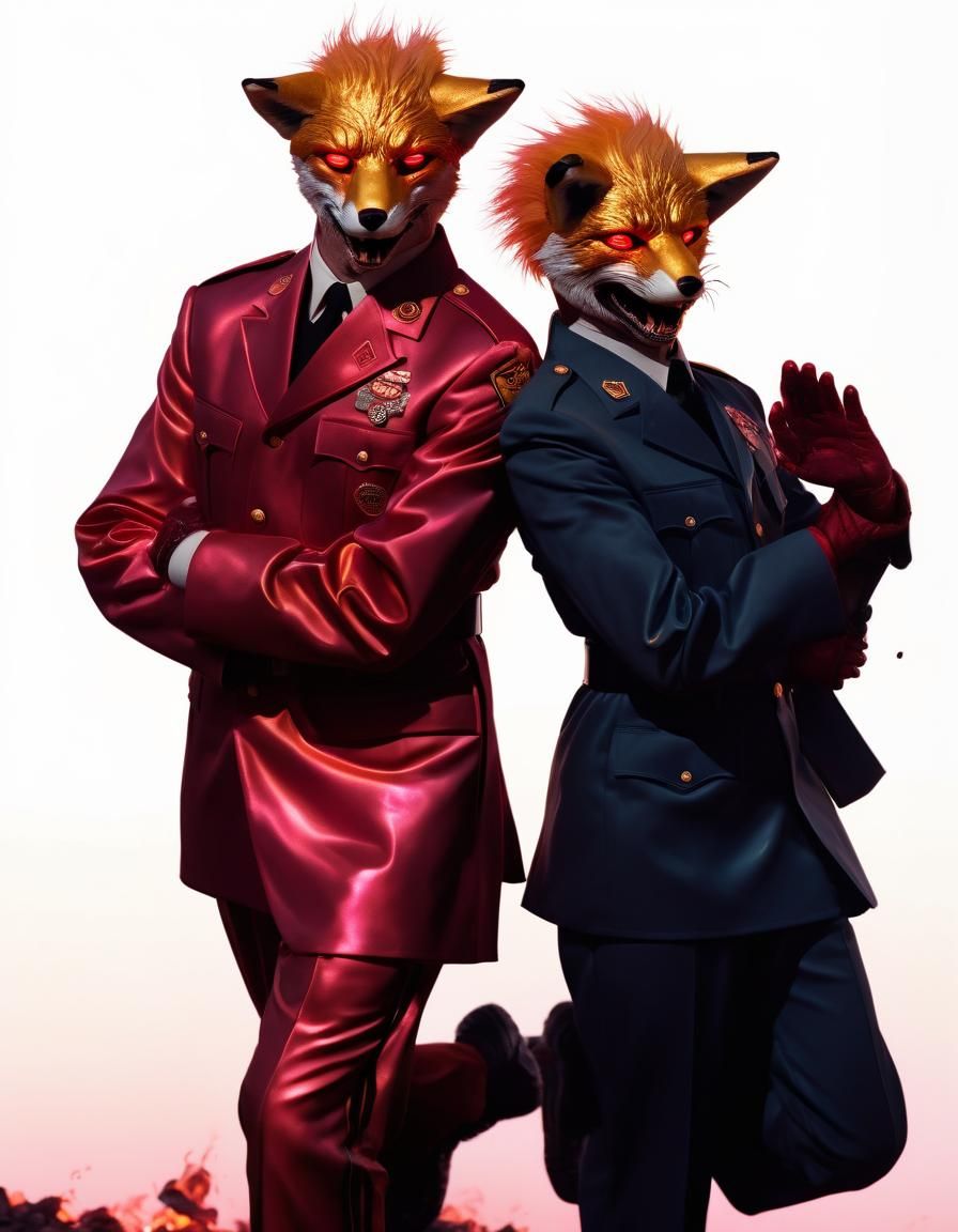 Gritty Fox Warriors Emerge from Fiery Chaos