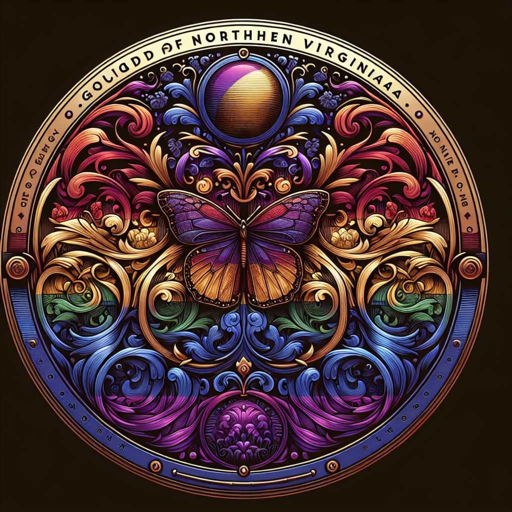 Intricate Circular Logo for Queer Group in Matte Painting St...
