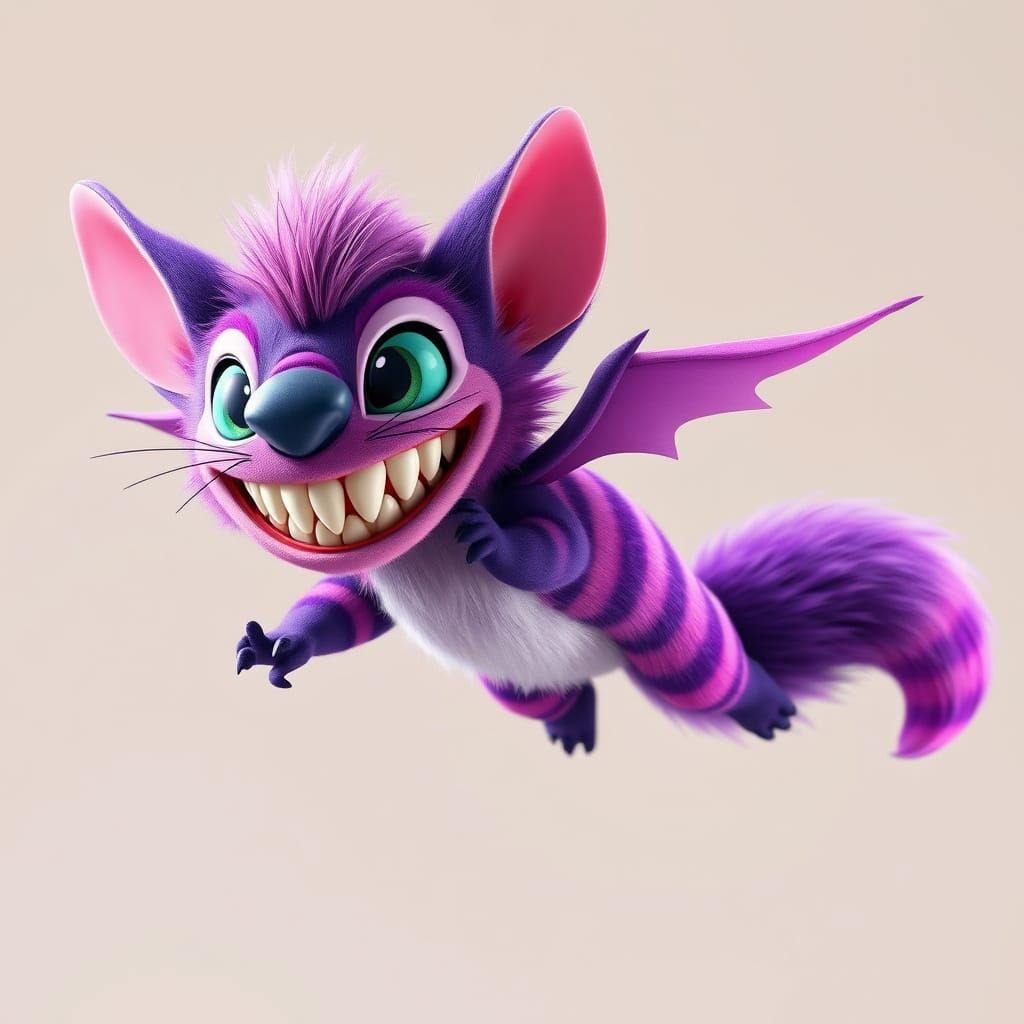 Fantasy Feline Hybrid Soars in Whimsical Wonderland