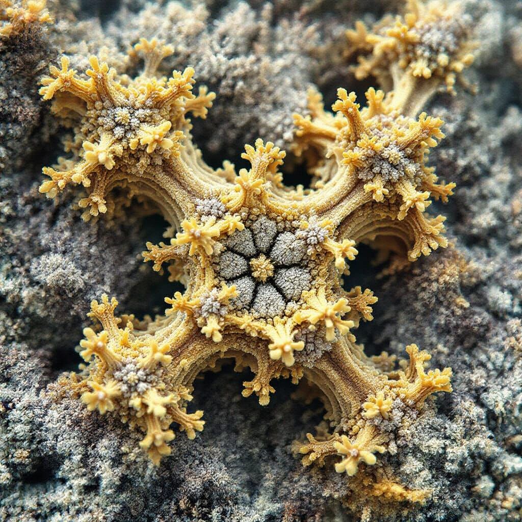 Intricate Wood Molecules in Digital Art Style