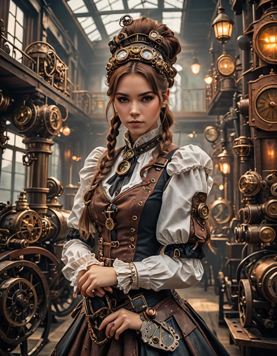 Steampunk Girl in Victorian Era: Professional Photography